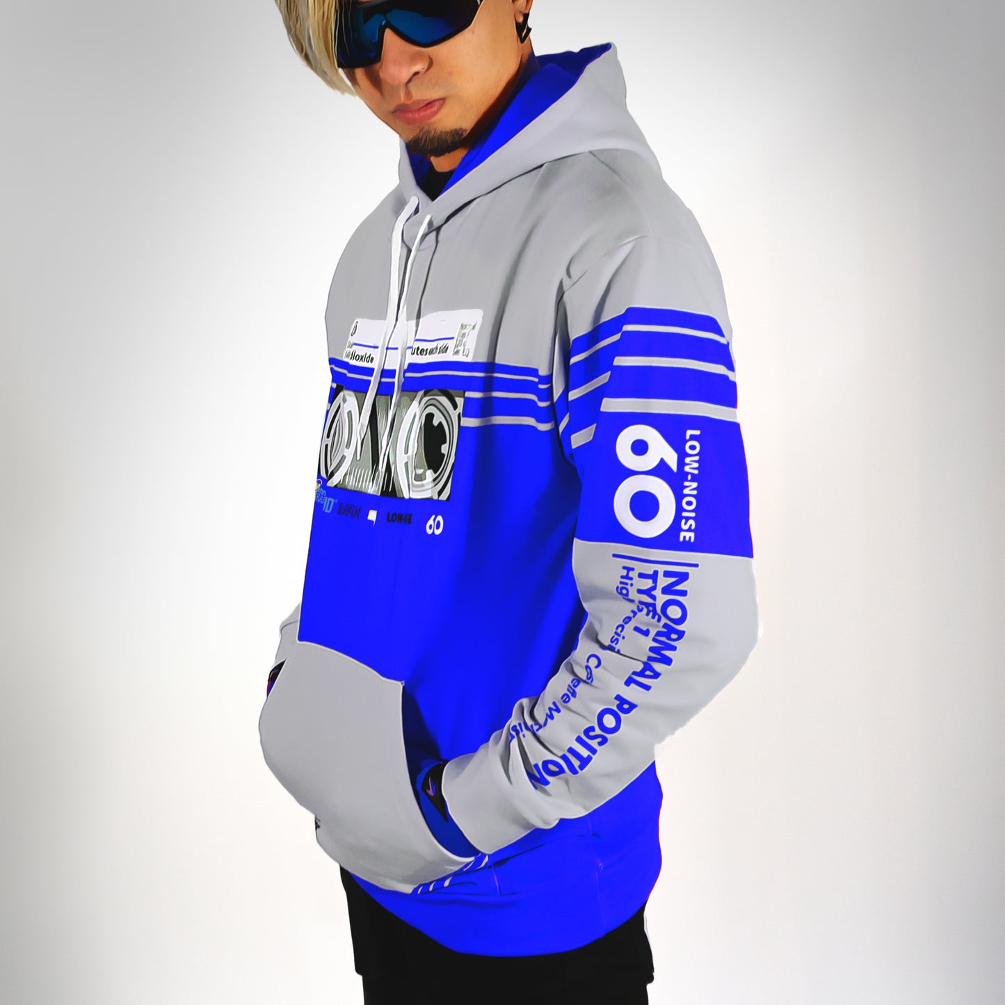 Men's Cassette Throwback Hoodie Nitro Blue