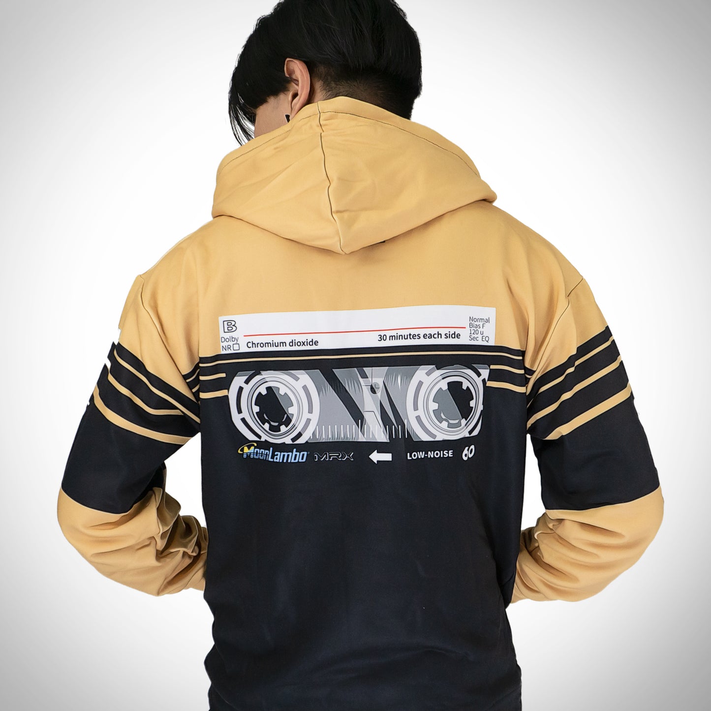 Men's Cassette Throwback Hoodie Gold/Black