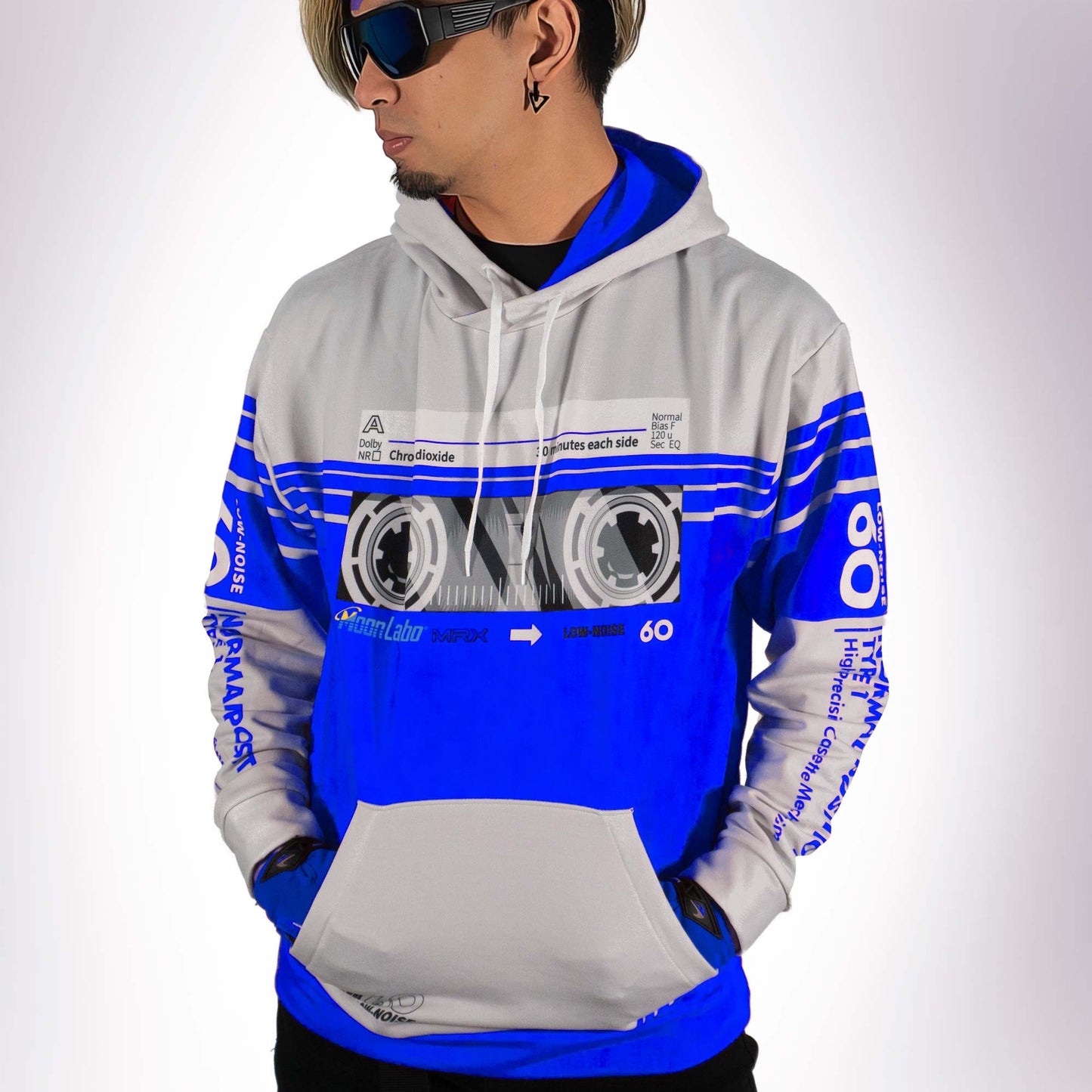 Men's Cassette Throwback Hoodie Nitro Blue