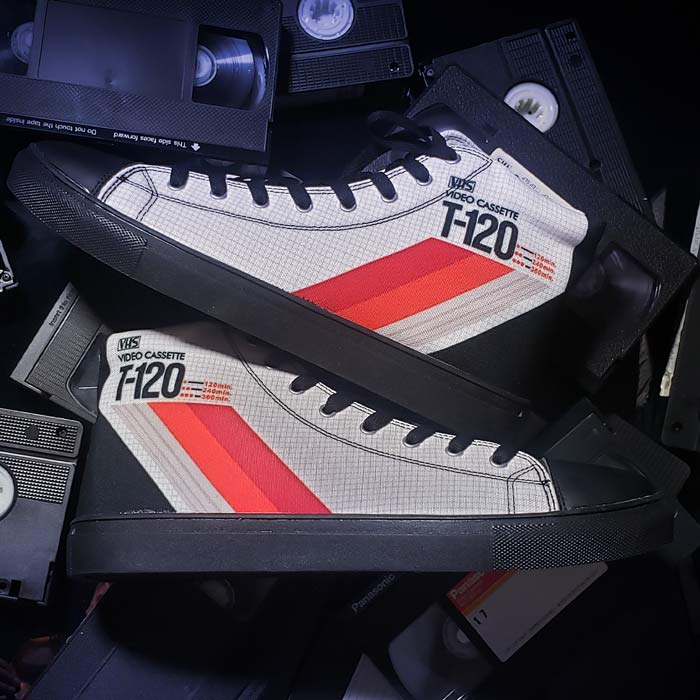 VHS THROWBLVCK Women's Hightop Canvas Shoe