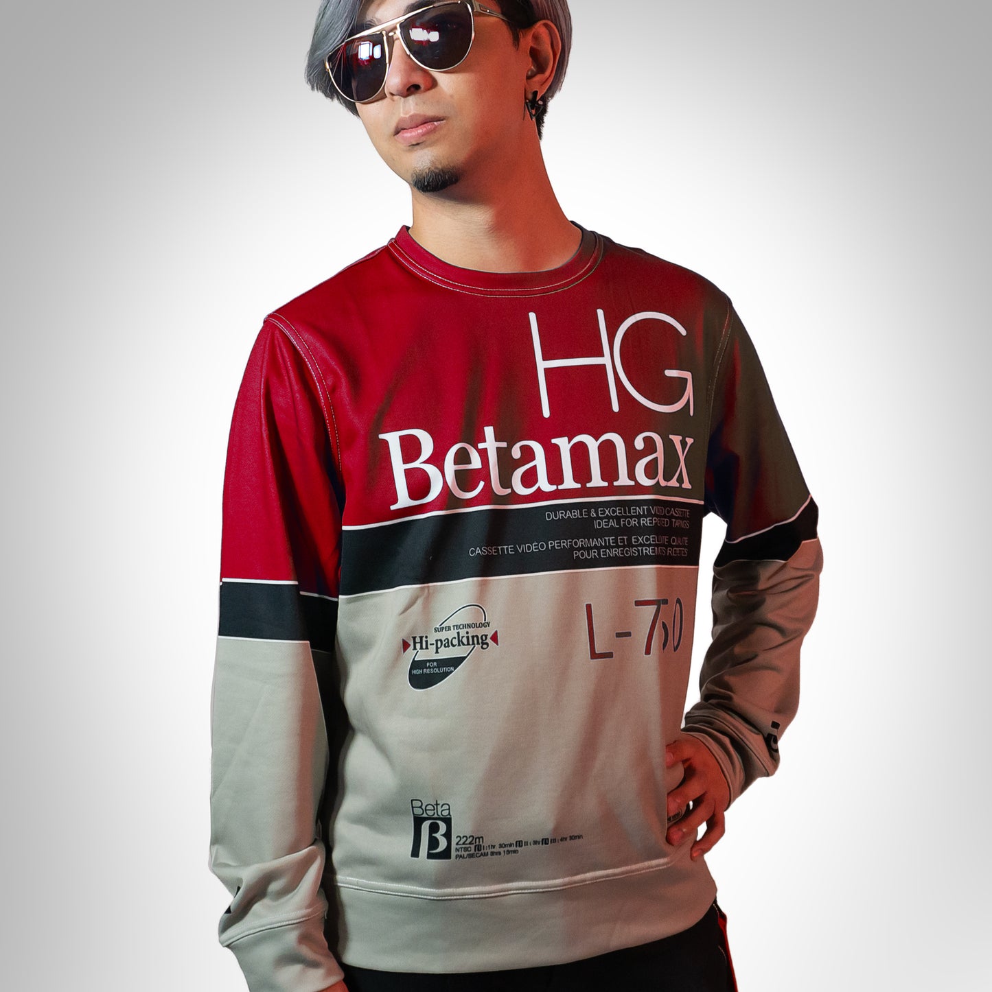 BETAMAX French Terry Crewneck - Crimson