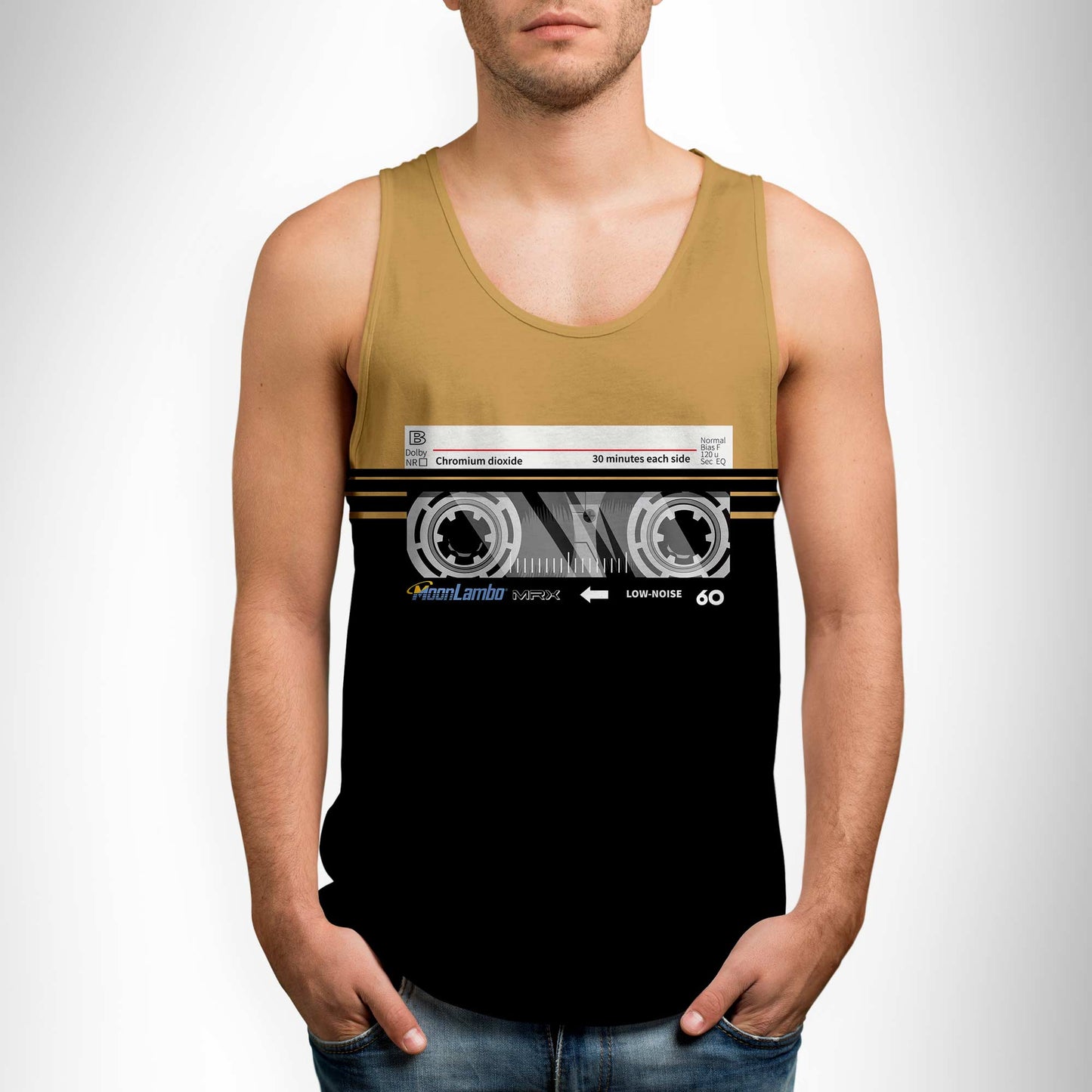 Men's Cassette Throwback Tank Gold/Black