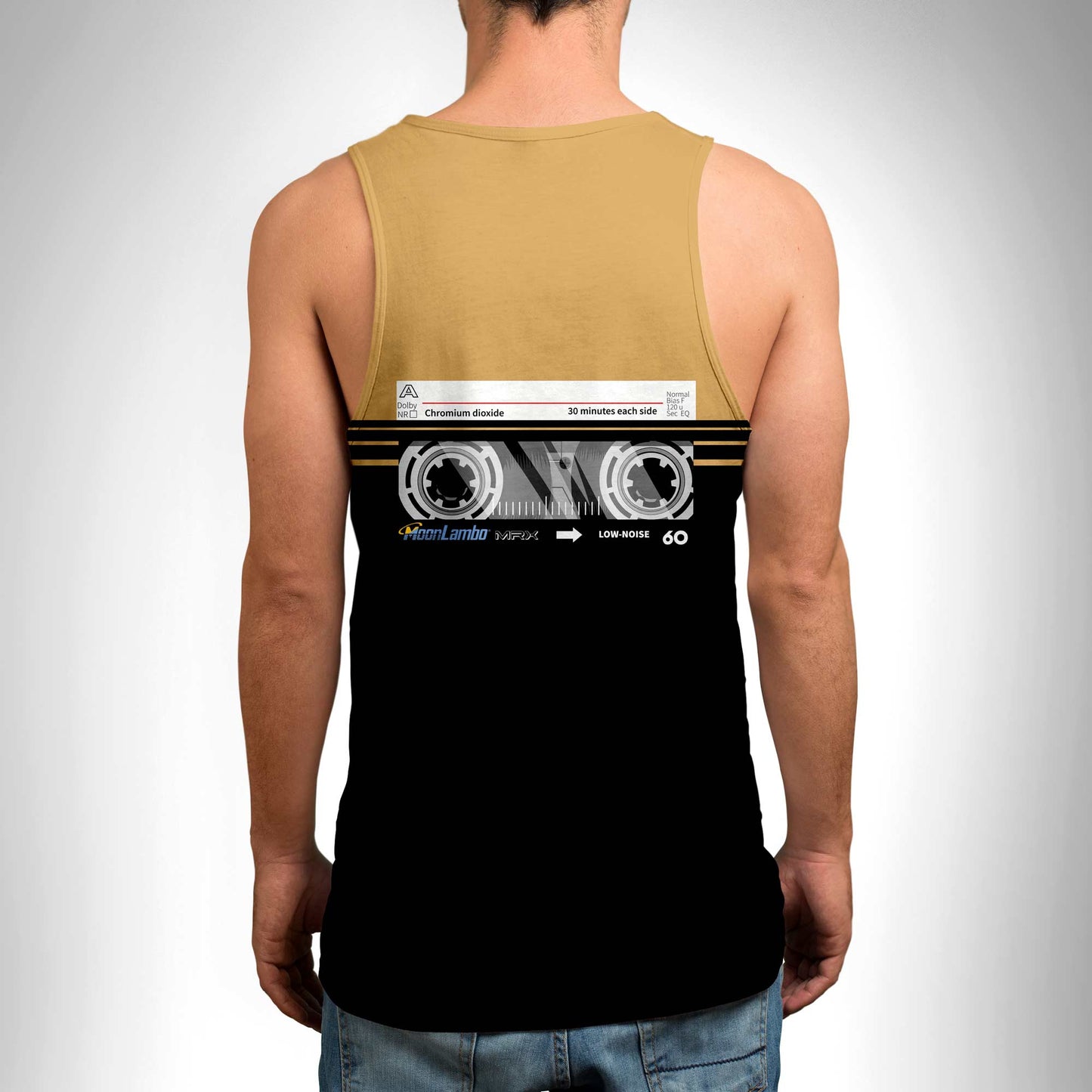 Men's Cassette Throwback Tank Gold/Black