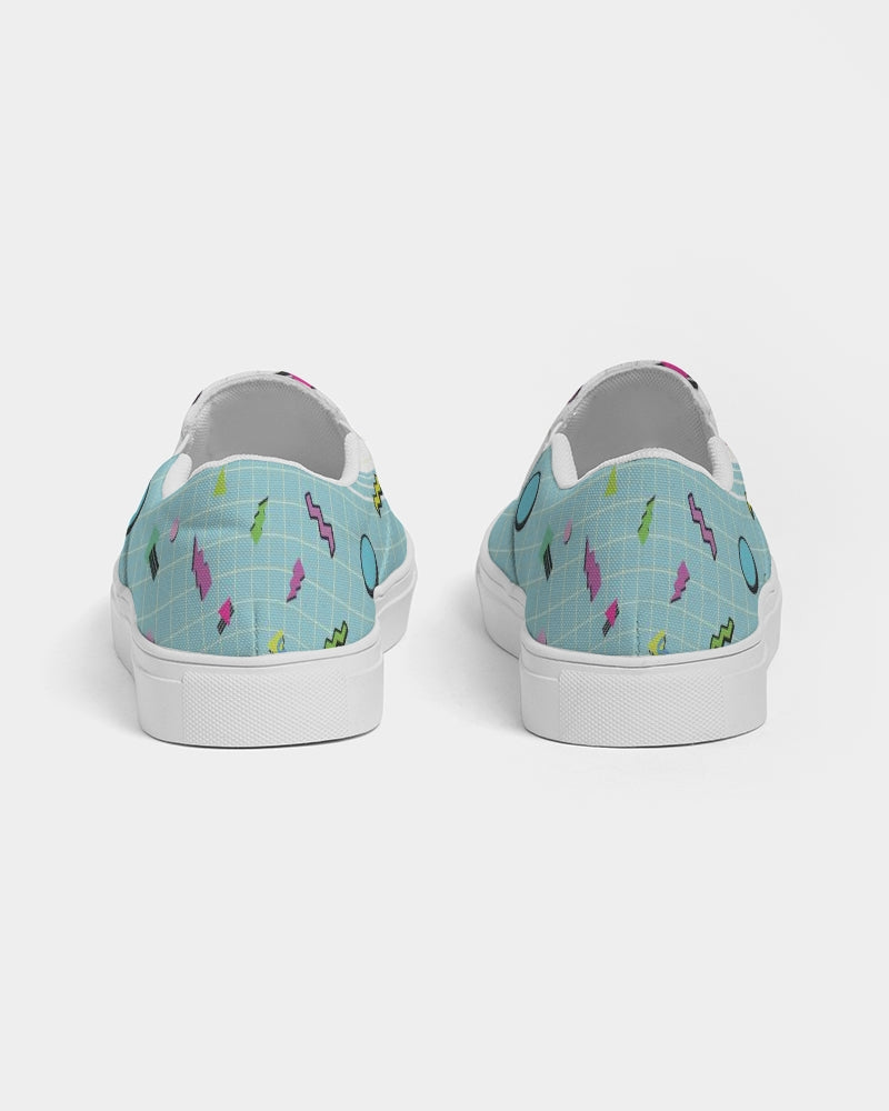 Ladies 90's pattern grid Slip-On Canvas Shoe