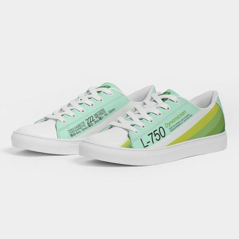 L-750 Betamax Sneaker Verde Remix Women's Faux-Leather Sneaker