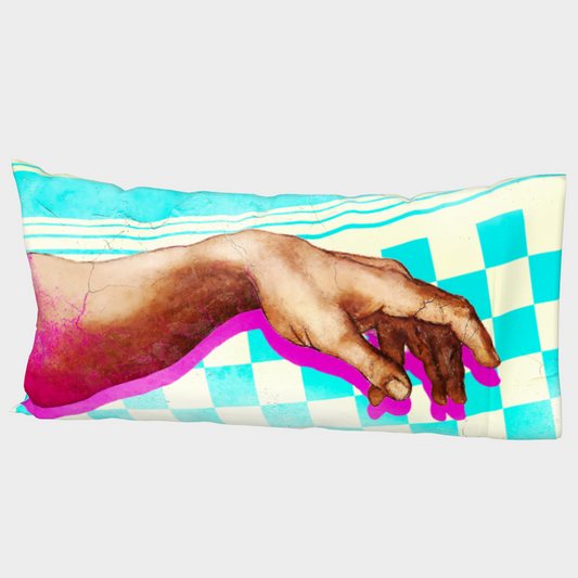 Adam and God hand Pillow cases