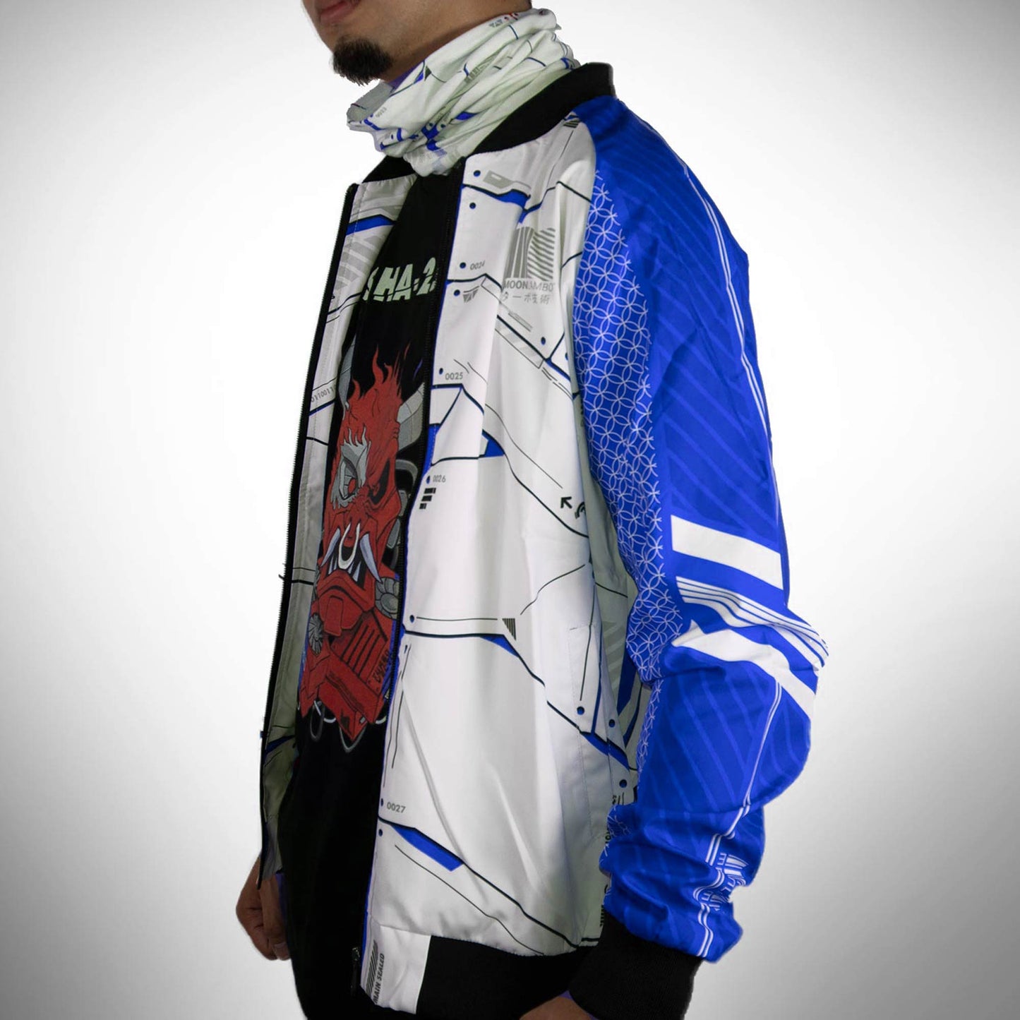 Cyber Geisha Men's Bomber Jacket Blue