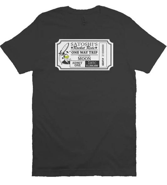 Satoshis Ticket Mens medium Tee