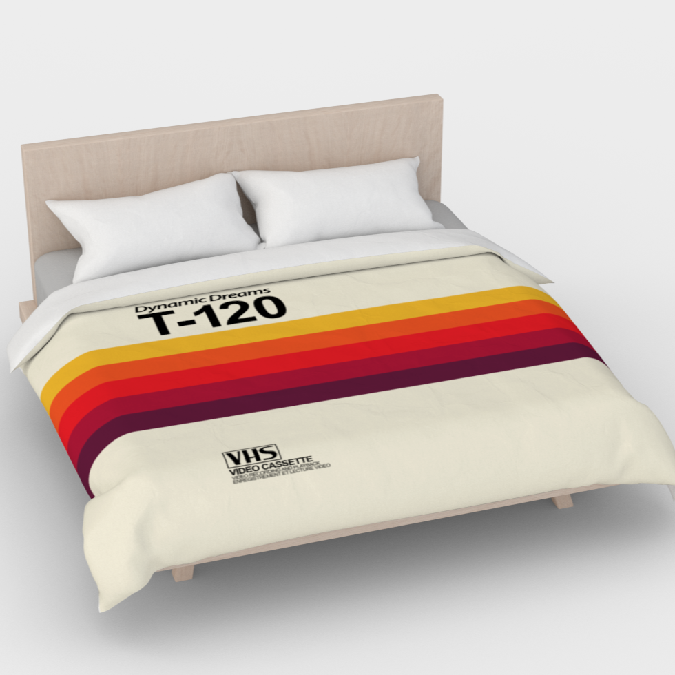 Dynamic VHS Dreams Duvet Cover