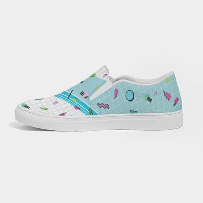 Ladies 90's pattern grid Slip-On Canvas Shoe