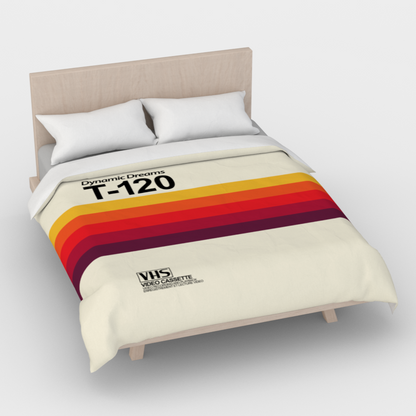 Dynamic VHS Dreams Duvet Cover