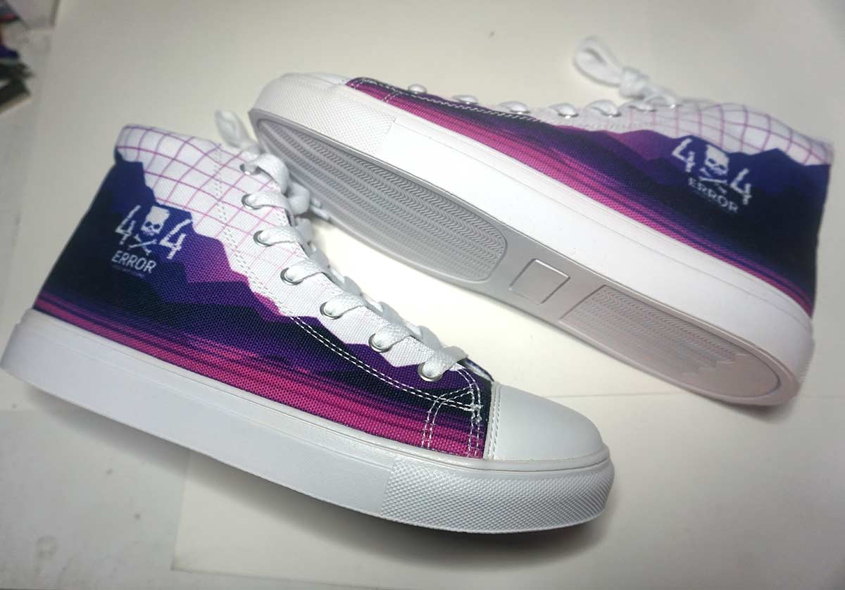 Ladies 404 Error Hightop Canvas shoe Floor Sample size 7