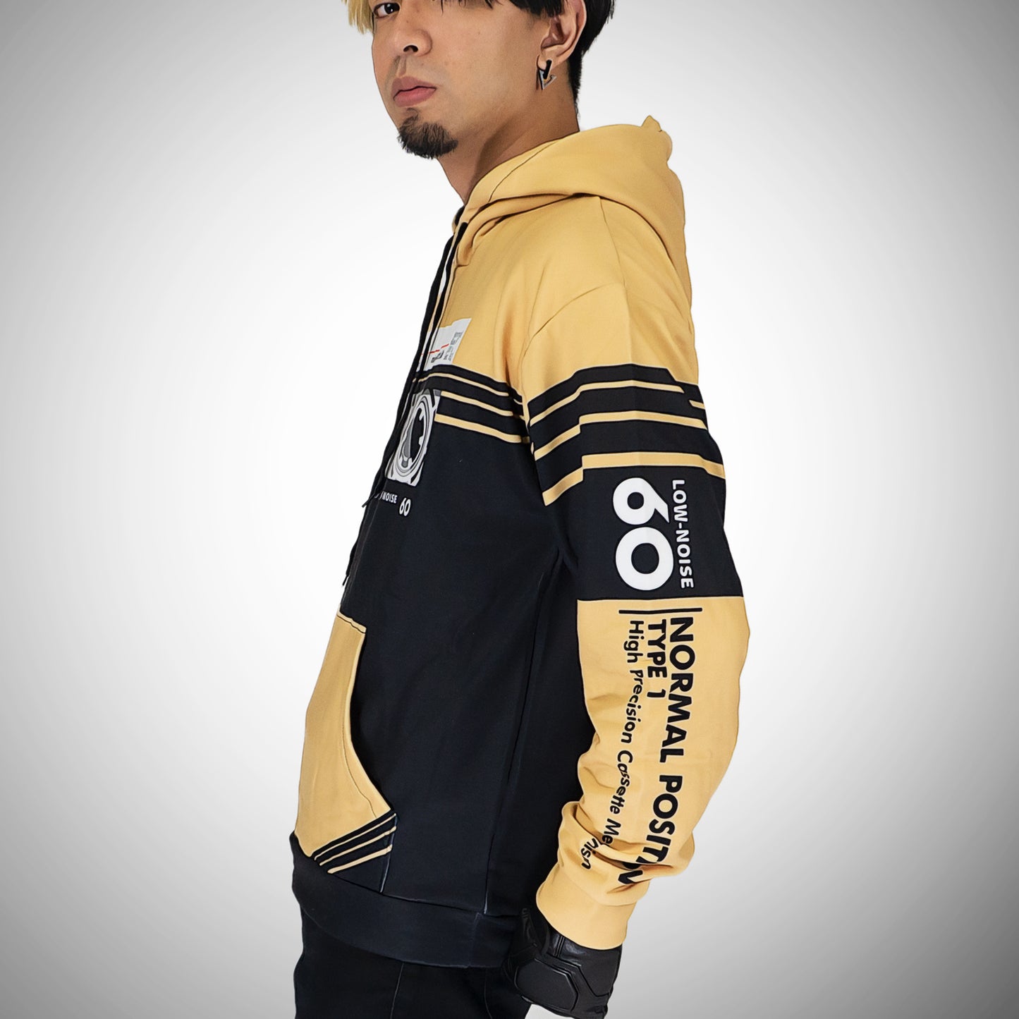 Men's Cassette Throwback Hoodie Gold/Black