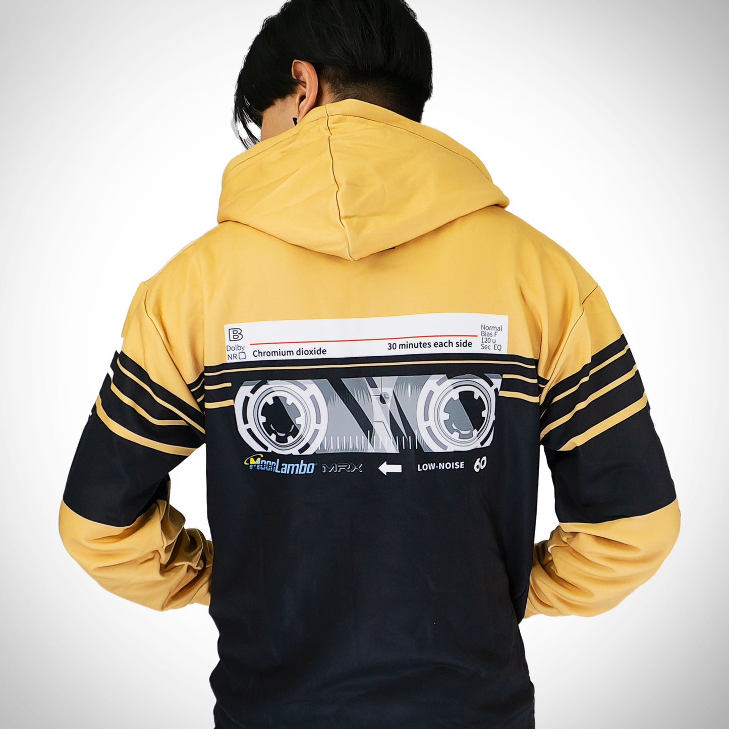 Men's Cassette Throwback Hoodie Gold/Black