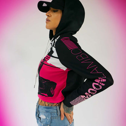 Ladies ML RetroWave Cropped Hoodie