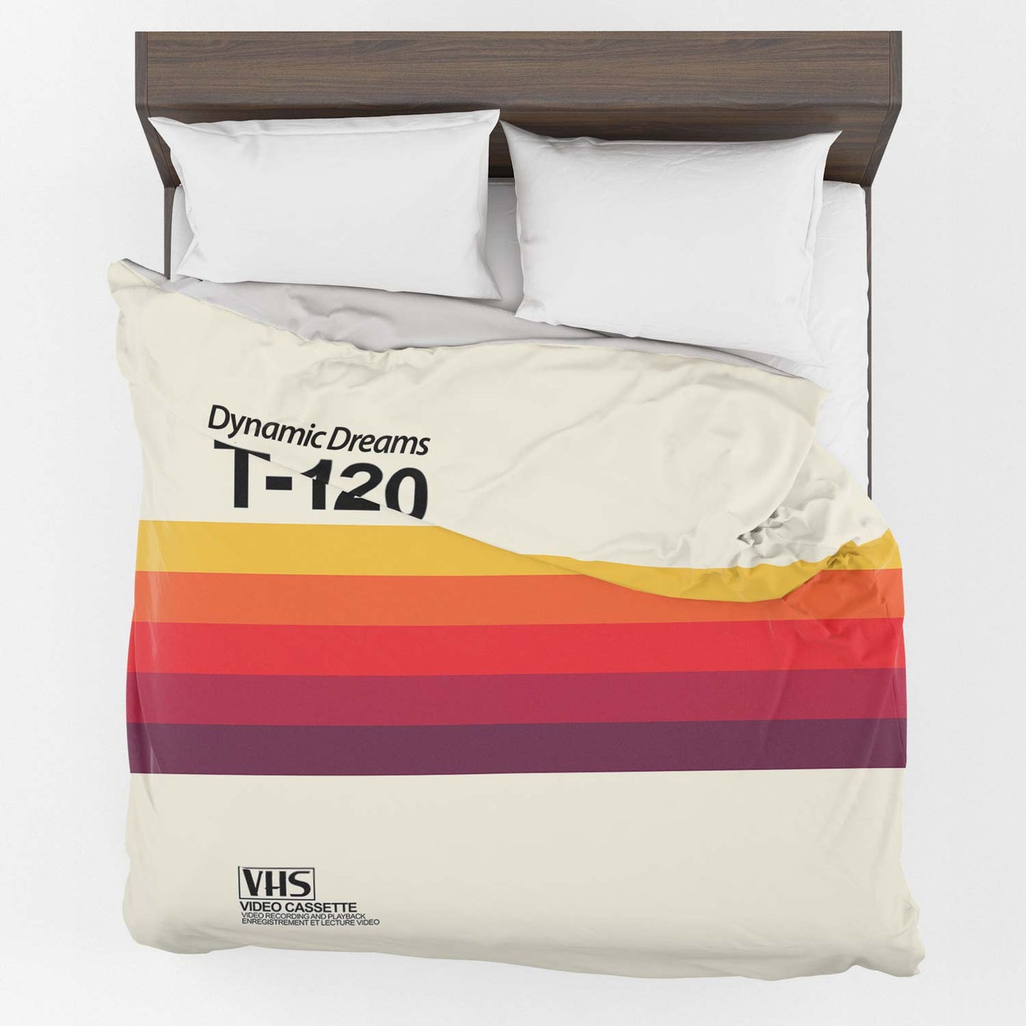 Dynamic VHS Dreams Duvet Cover