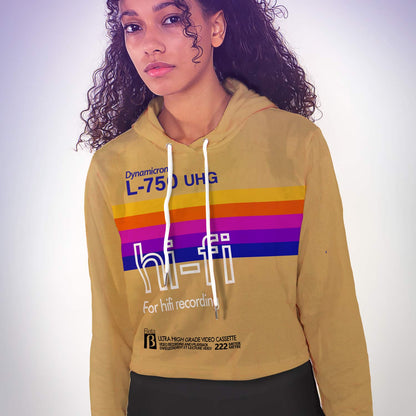 HIFI Betamax Women's Cropped Hoodie