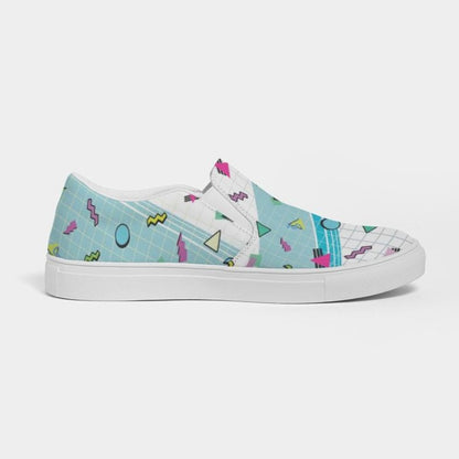 Ladies 90's pattern grid Slip-On Canvas Shoe