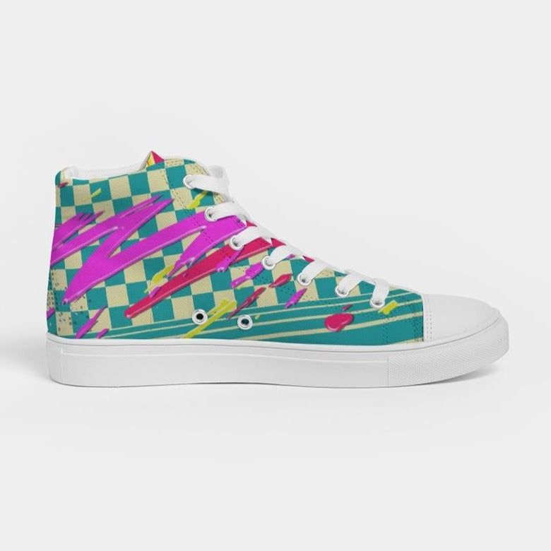 Ladies Phone Talk Hightop Canvas Shoe