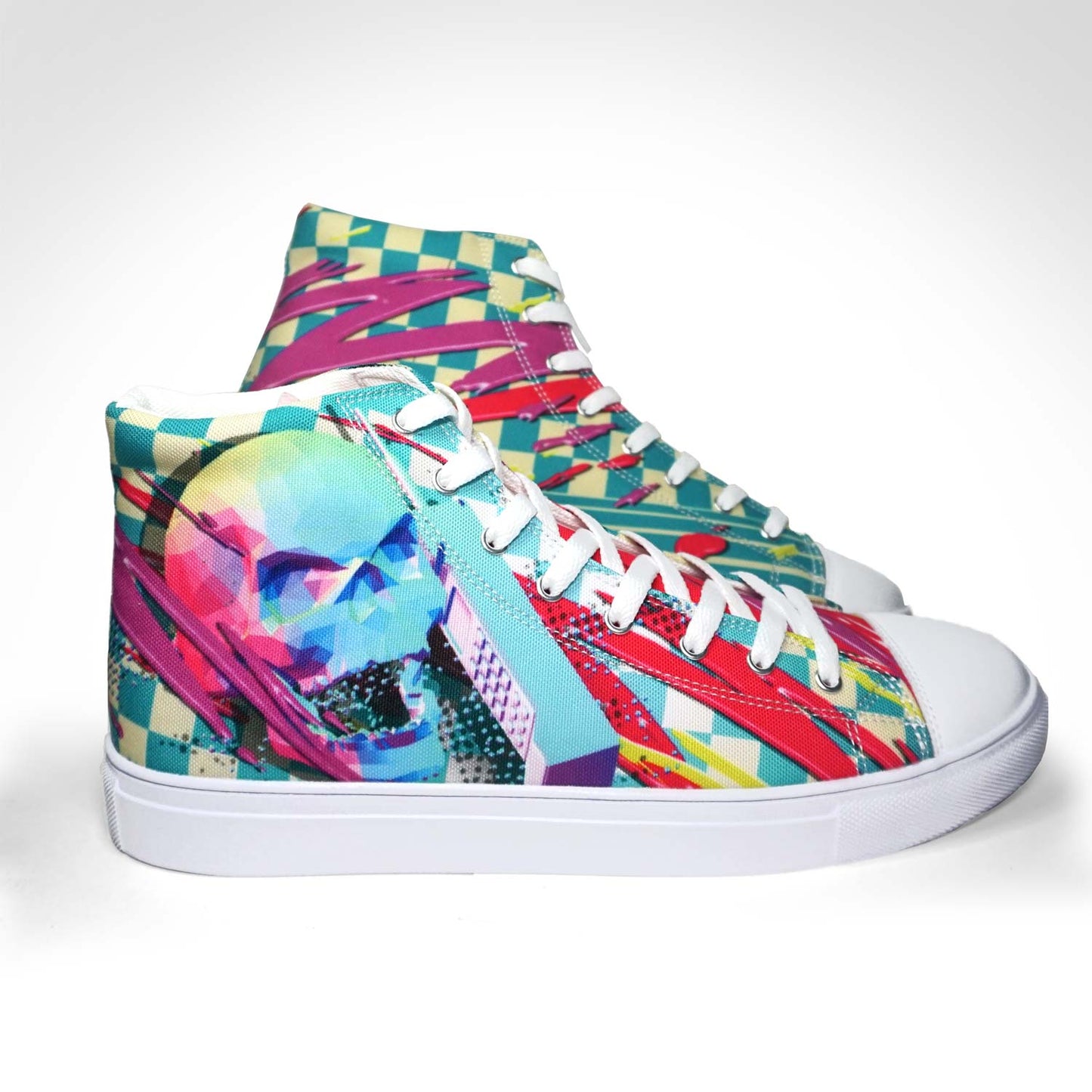 Ladies Phone Talk Hightop Canvas Shoe